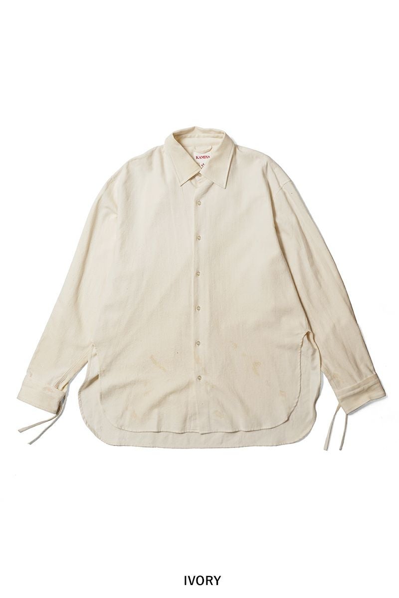 KAMIYA(カミヤ) Ash Fade Drawstring Cuff Shirt アッシュフェードドローストリングカットシャツ G16SH049
