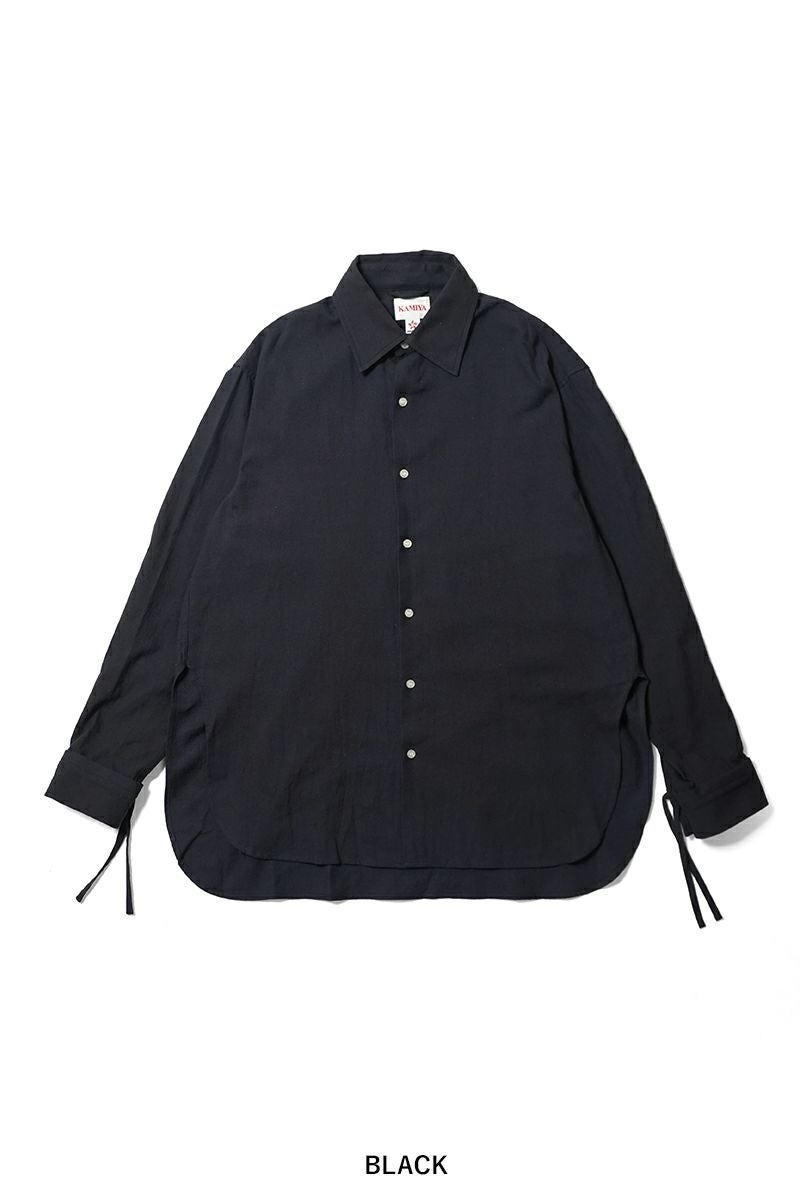 KAMIYA(カミヤ) Ash Fade Drawstring Cuff Shirt アッシュフェードドローストリングカットシャツ G16SH049
