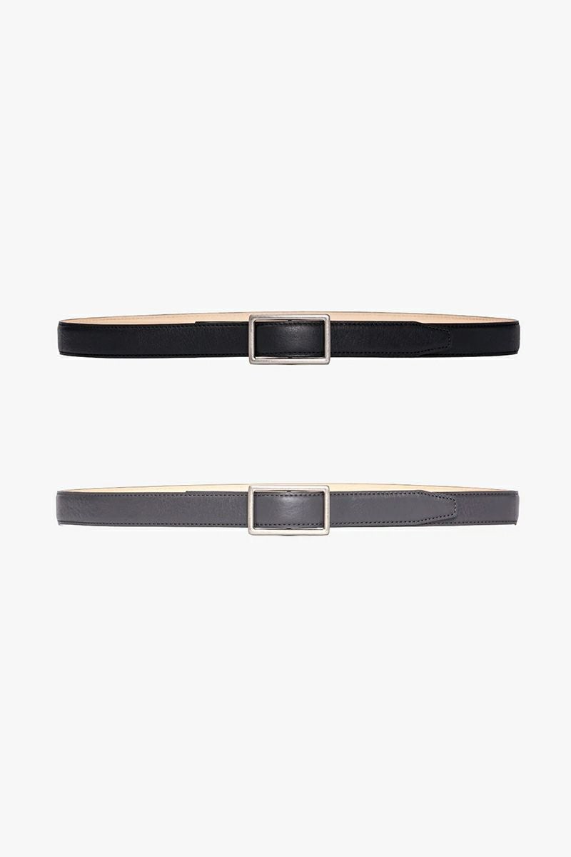 Graphpaper(グラフペーパー) Graphpaper Holeless Leather Classic Narrow Belt グラフペーパー ホールレスレザークラシックナローベルト GU261-90560B