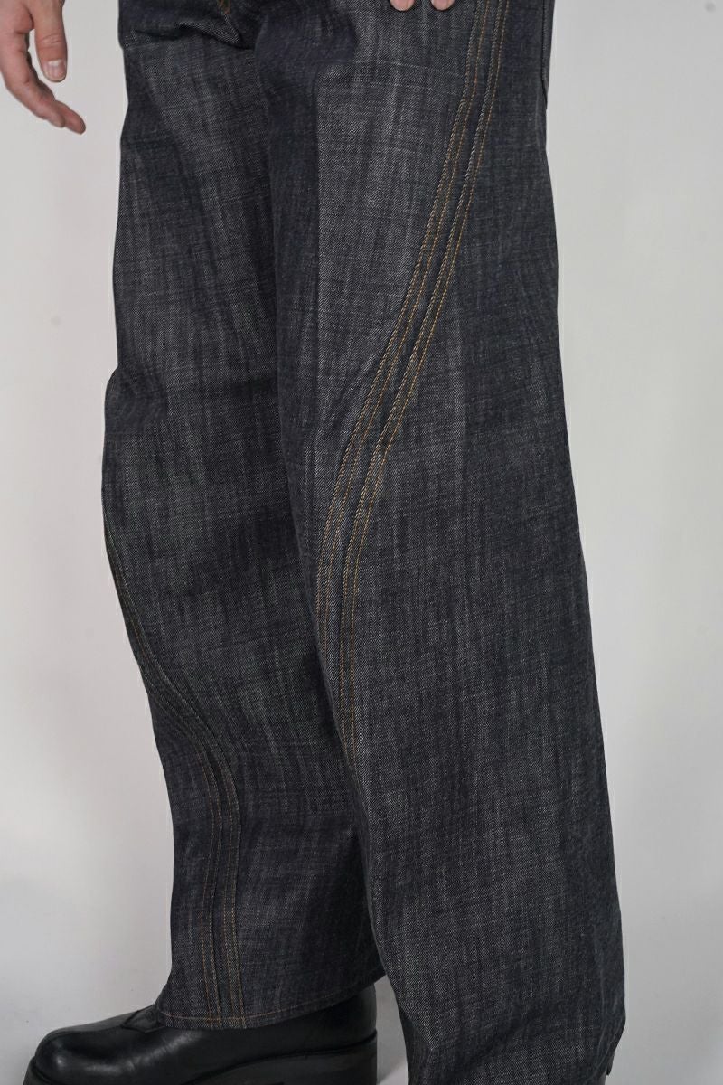 NVRFRGT(ネバーフォーゲット) 3D TWISTED WIDE LEG JEANS 3Dツイステッドワイドレッグジーンズ NF252P06