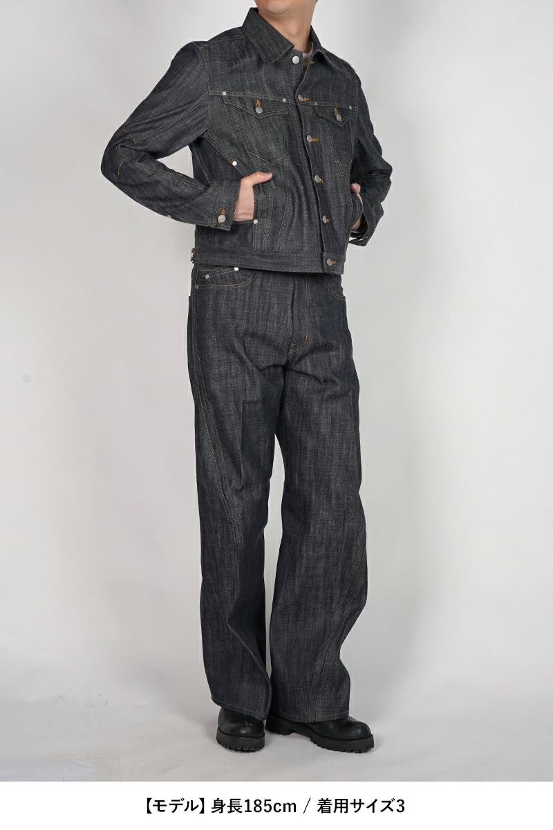 NVRFRGT(ネバーフォーゲット) 3D TWISTED WIDE LEG JEANS 3Dツイステッドワイドレッグジーンズ NF252P06