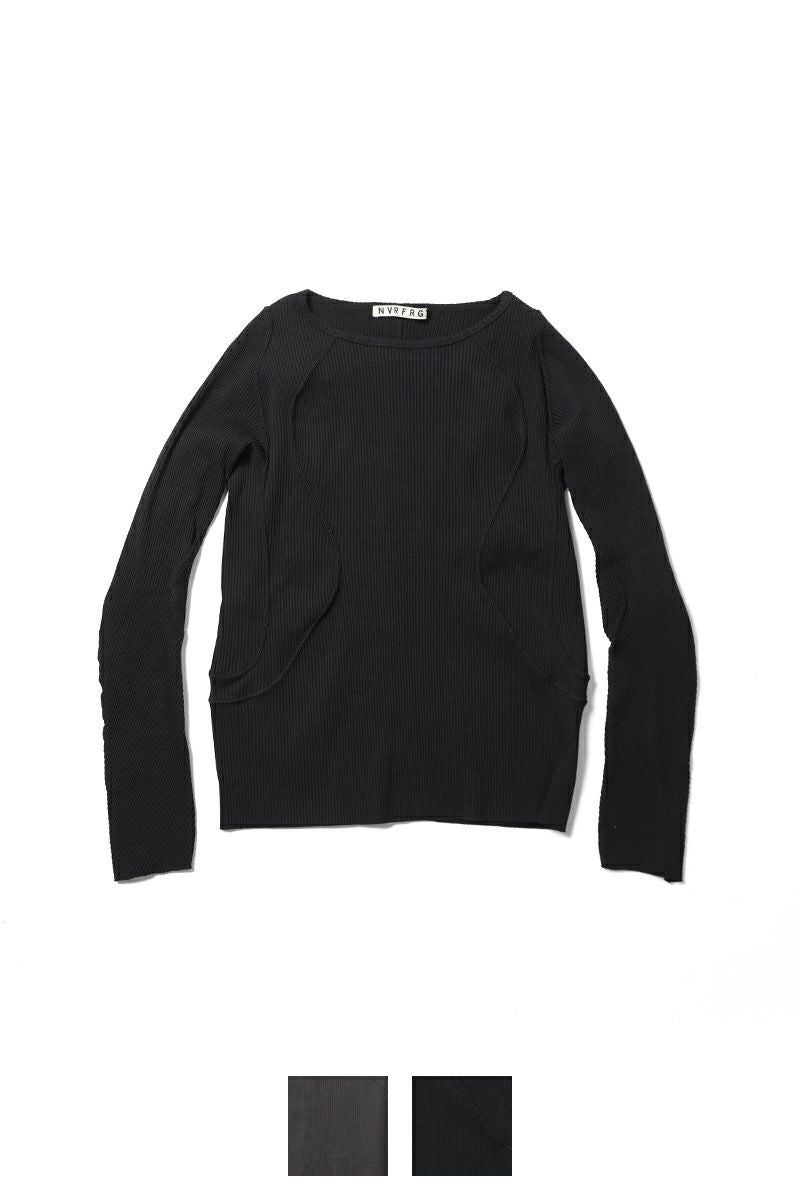 NVRFRGT(ネバーフォーゲット) PANELLED RIBBED LONG SLEEVE T-SHIRT パネルドチベットロングスリーブTシャツ NF261T02