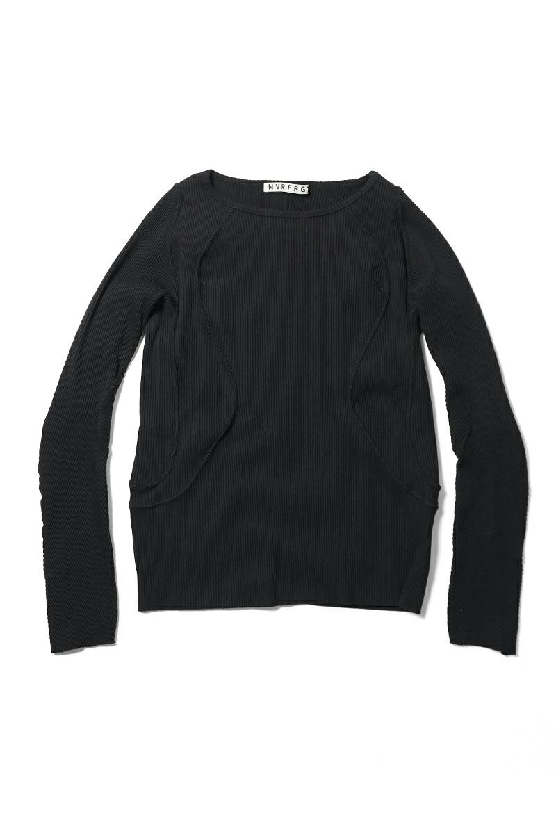 NVRFRGT(ネバーフォーゲット) PANELLED RIBBED LONG SLEEVE T-SHIRT パネルドチベットロングスリーブTシャツ NF261T02