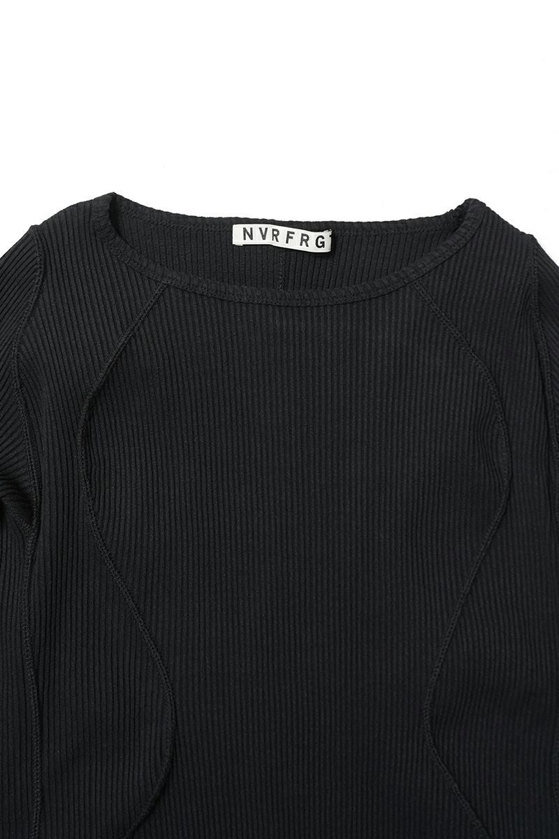 NVRFRGT(ネバーフォーゲット) PANELLED RIBBED LONG SLEEVE T-SHIRT パネルドチベットロングスリーブTシャツ NF261T02