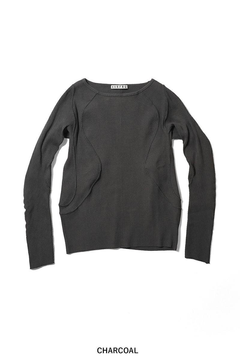 NVRFRGT(ネバーフォーゲット) PANELLED RIBBED LONG SLEEVE T-SHIRT パネルドチベットロングスリーブTシャツ NF261T02
