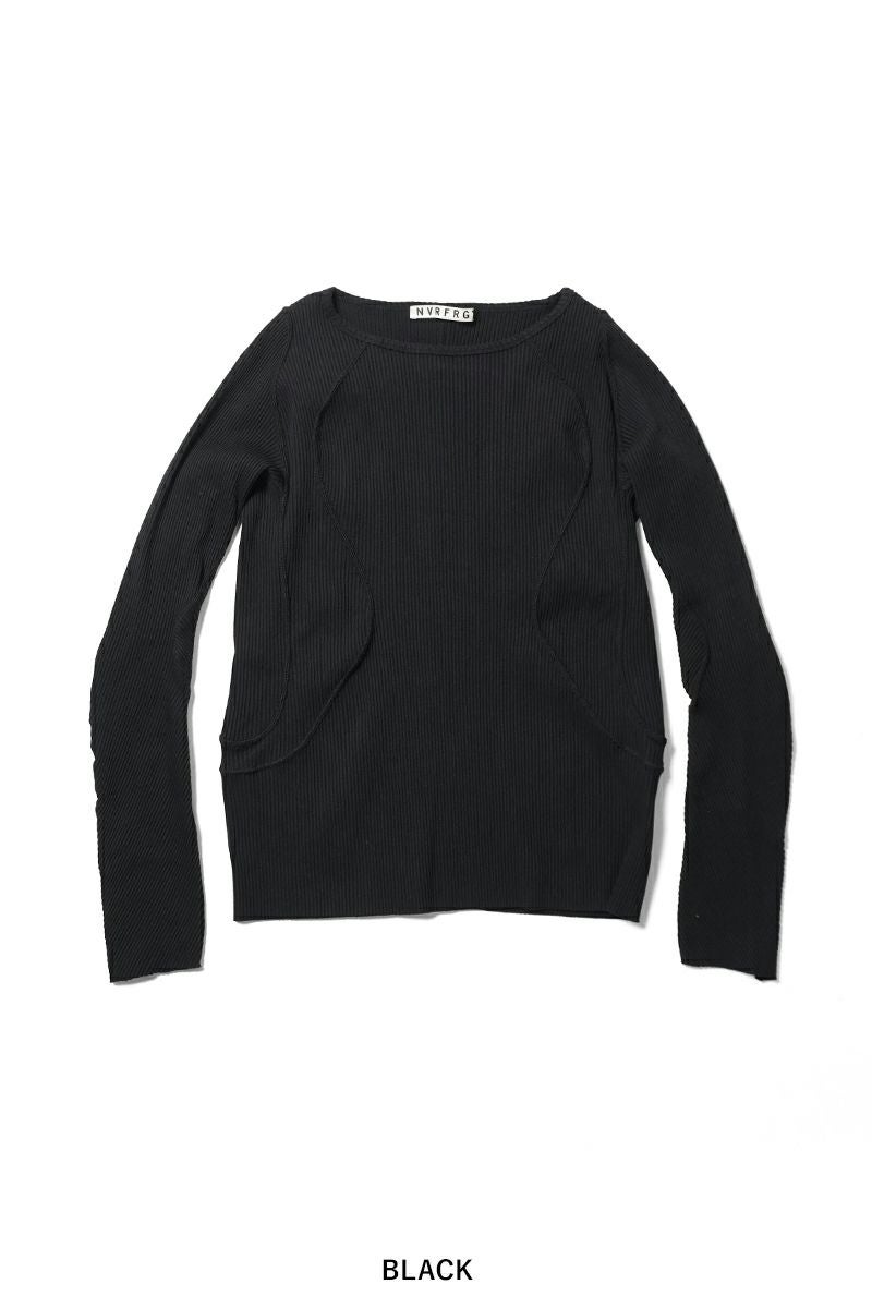 NVRFRGT(ネバーフォーゲット) PANELLED RIBBED LONG SLEEVE T-SHIRT パネルドチベットロングスリーブTシャツ NF261T02