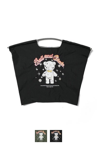 Ball & Chain(ボールアンドチェーン) MIRROR BALLE BEAR (L) ミラーボールベアー(L) ショッピングバック トートバッグ 301165