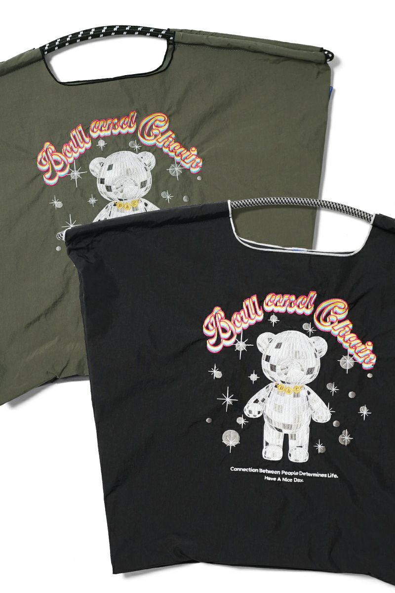 Ball & Chain(ボールアンドチェーン) MIRROR BALLE BEAR (L) ミラーボールベアー(L) ショッピングバック トートバッグ 301165