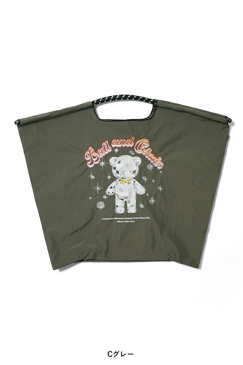 Ball & Chain(ボールアンドチェーン) MIRROR BALLE BEAR (L) ミラーボールベアー(L) ショッピングバック トートバッグ 301165