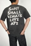 SAINT Mxxxxxx(セントマイケル) SM-MK8-0000-C49 / BAPE_SS T-SHIRT ALWAYS LOVE / BLACK ベイシングエイプTシャツ