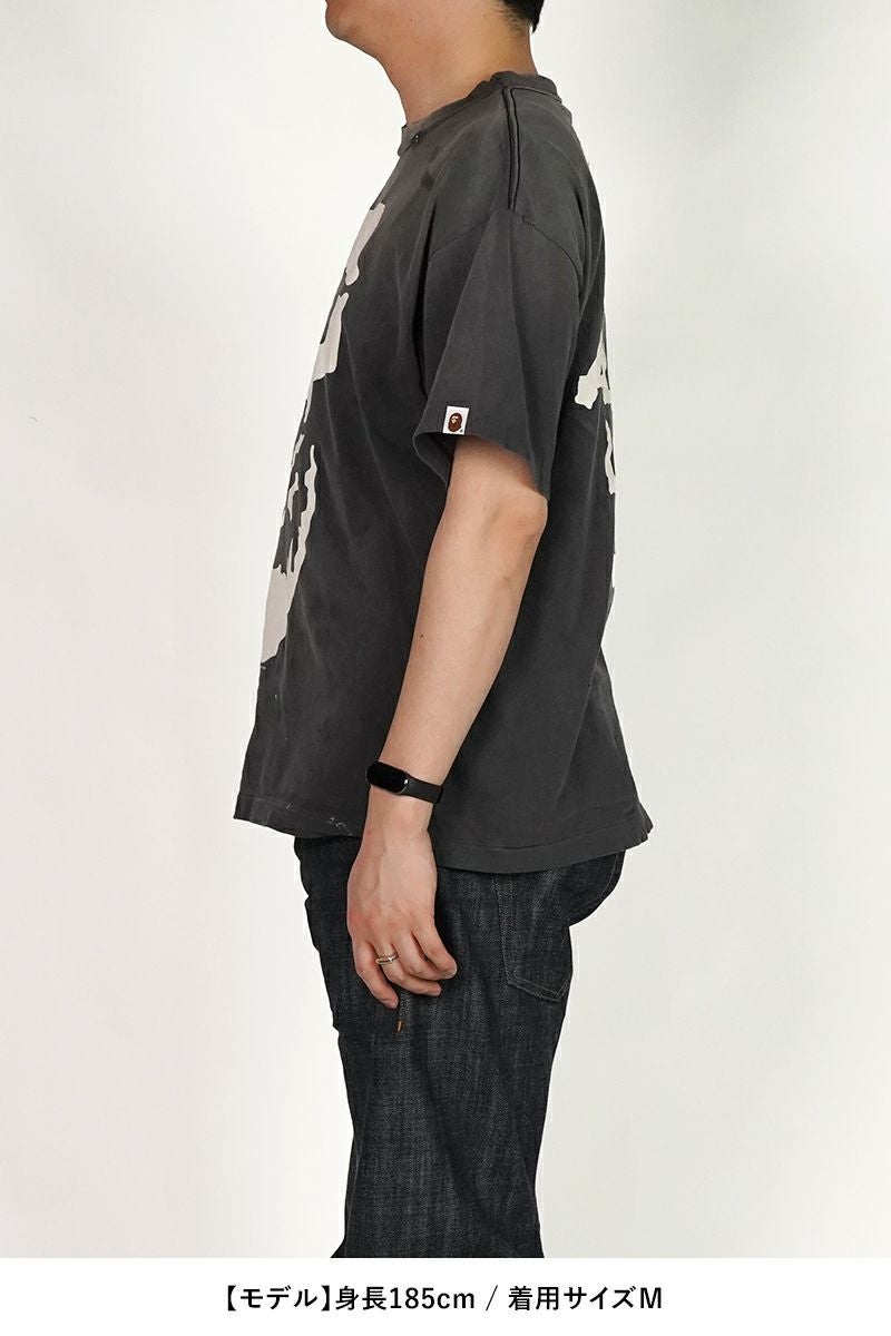 SAINT Mxxxxxx(セントマイケル) SM-MK8-0000-C49 / BAPE_SS T-SHIRT ALWAYS LOVE / BLACK ベイシングエイプTシャツ