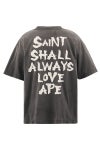 SAINT Mxxxxxx(セントマイケル) SM-MK8-0000-C49 / BAPE_SS T-SHIRT ALWAYS LOVE / BLACK ベイシングエイプTシャツ