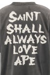 SAINT Mxxxxxx(セントマイケル) SM-MK8-0000-C49 / BAPE_SS T-SHIRT ALWAYS LOVE / BLACK ベイシングエイプTシャツ