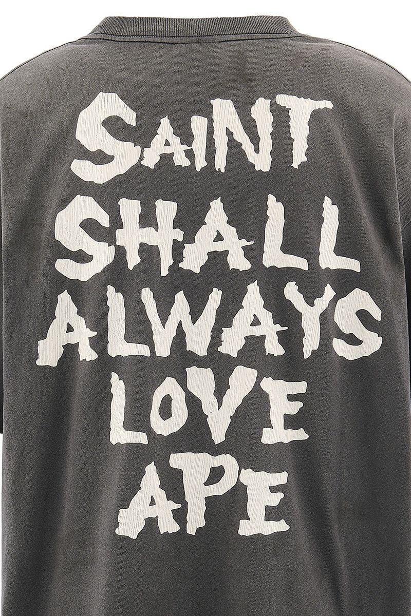 SAINT Mxxxxxx(セントマイケル) SM-MK8-0000-C49 / BAPE_SS T-SHIRT ALWAYS LOVE / BLACK ベイシングエイプTシャツ