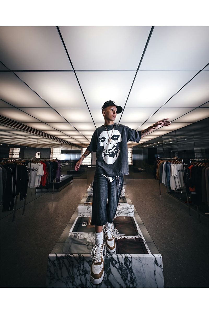 SAINT Mxxxxxx(セントマイケル) SM-MK8-0000-C49 / BAPE_SS T-SHIRT ALWAYS LOVE / BLACK ベイシングエイプTシャツ