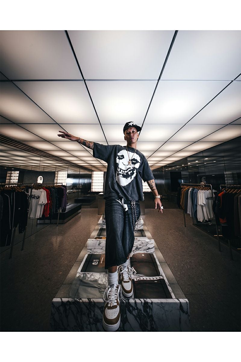 SAINT Mxxxxxx(セントマイケル) SM-MK8-0000-C49 / BAPE_SS T-SHIRT ALWAYS LOVE / BLACK ベイシングエイプTシャツ