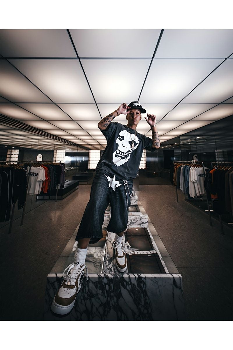 SAINT Mxxxxxx(セントマイケル) SM-MK8-0000-C49 / BAPE_SS T-SHIRT ALWAYS LOVE / BLACK ベイシングエイプTシャツ