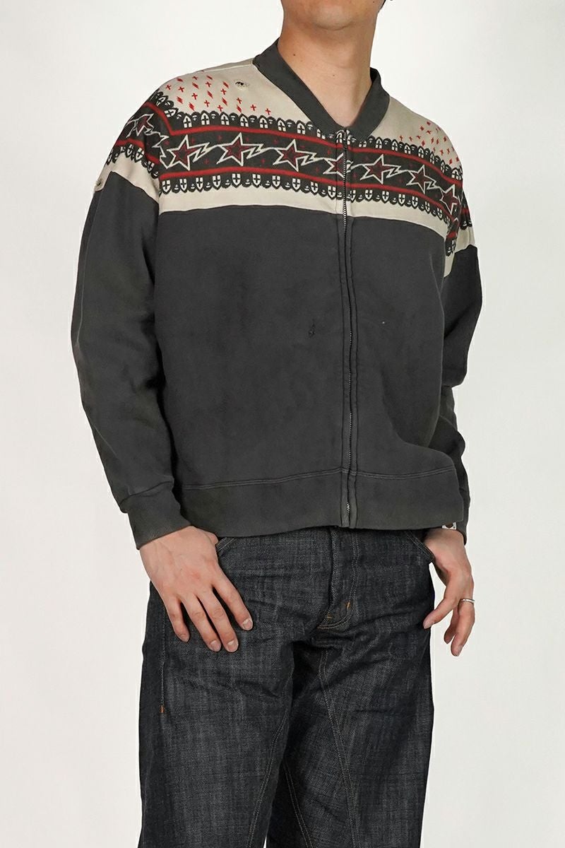 SAINT Mxxxxxx(セントマイケル) SM-MK8-0000-C52 / BAPE_ZIP CARDIGAN / CHARCOAL ベイシングエイプジップカーディガン