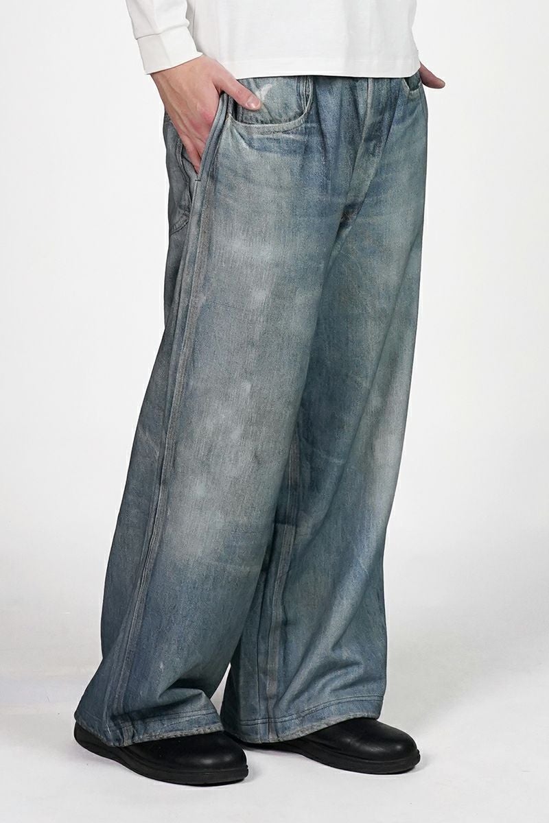 TOLQ(トルク) Trompe l'oeil Denim Sweat Pants トロンプルイユ デニムスウェットパンツ 26-1303