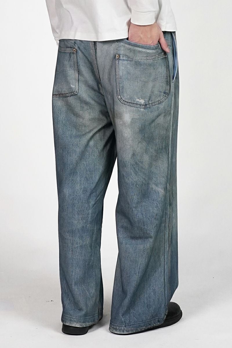 TOLQ(トルク) | TOLQ(トルク) Trompe l'oeil Denim Sweat Pants
