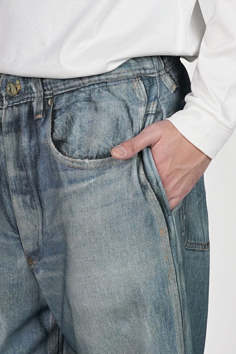 TOLQ(トルク) Trompe l'oeil Denim Sweat Pants トロンプルイユ デニムスウェットパンツ 26-1303