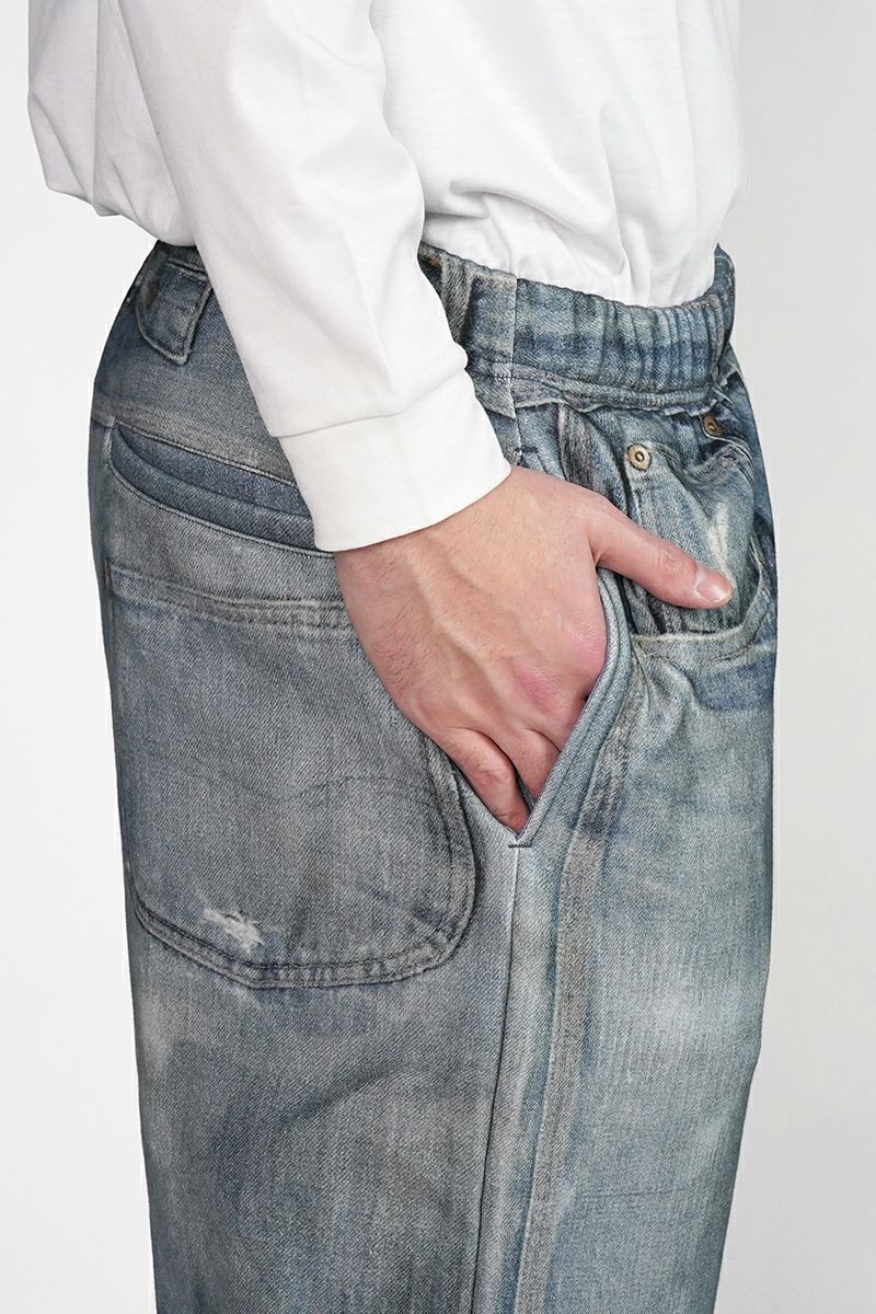 TOLQ(トルク) Trompe l'oeil Denim Sweat Pants トロンプルイユ デニムスウェットパンツ 26-1303