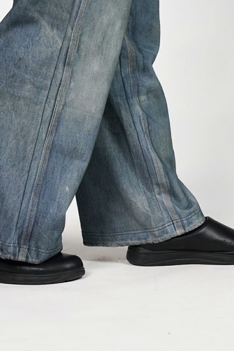 TOLQ(トルク) Trompe l'oeil Denim Sweat Pants トロンプルイユ デニムスウェットパンツ 26-1303