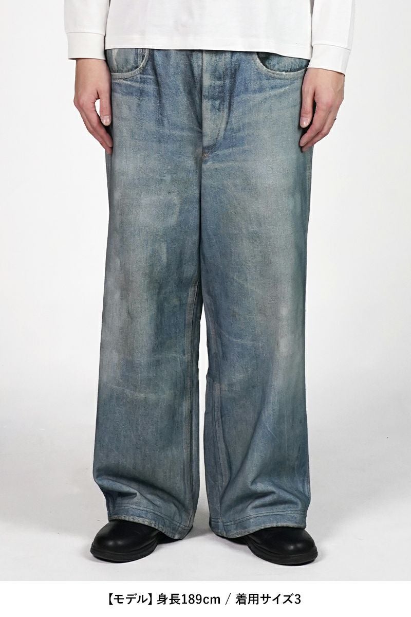 TOLQ(トルク) Trompe l'oeil Denim Sweat Pants トロンプルイユ デニムスウェットパンツ 26-1303