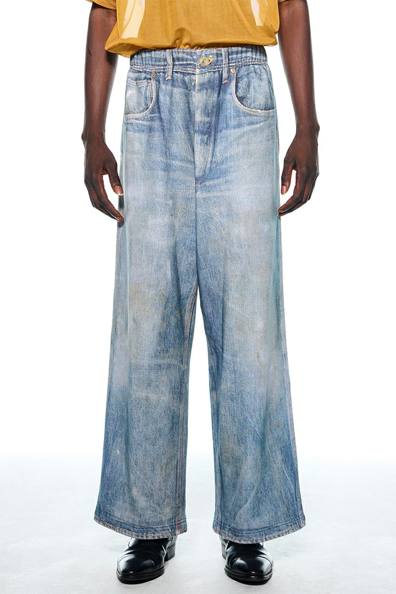 TOLQ(トルク) | TOLQ(トルク) Trompe l'oeil Denim Sweat Pants