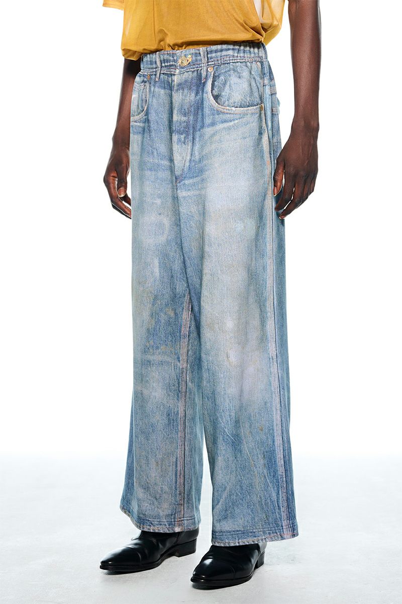 TOLQ(トルク) Trompe l'oeil Denim Sweat Pants トロンプルイユ デニムスウェットパンツ 26-1303