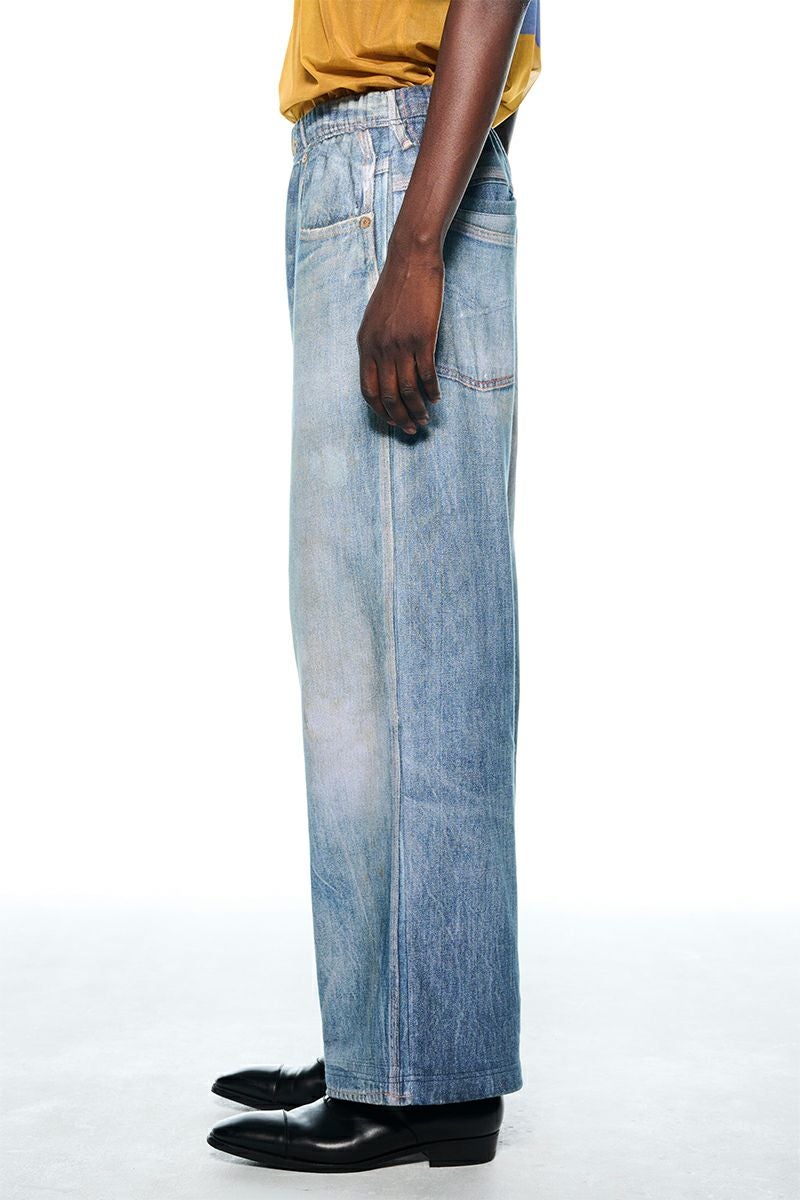 TOLQ(トルク) Trompe l'oeil Denim Sweat Pants トロンプルイユ デニムスウェットパンツ 26-1303