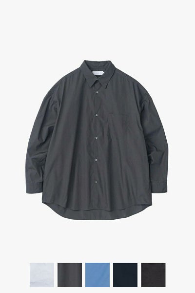 Graphpaper(グラフペーパー) Broad L/S Oversized Regular Collar Shirt ブロード長袖オーバーサイズレギュラーカラーシャツ GM261-50001B