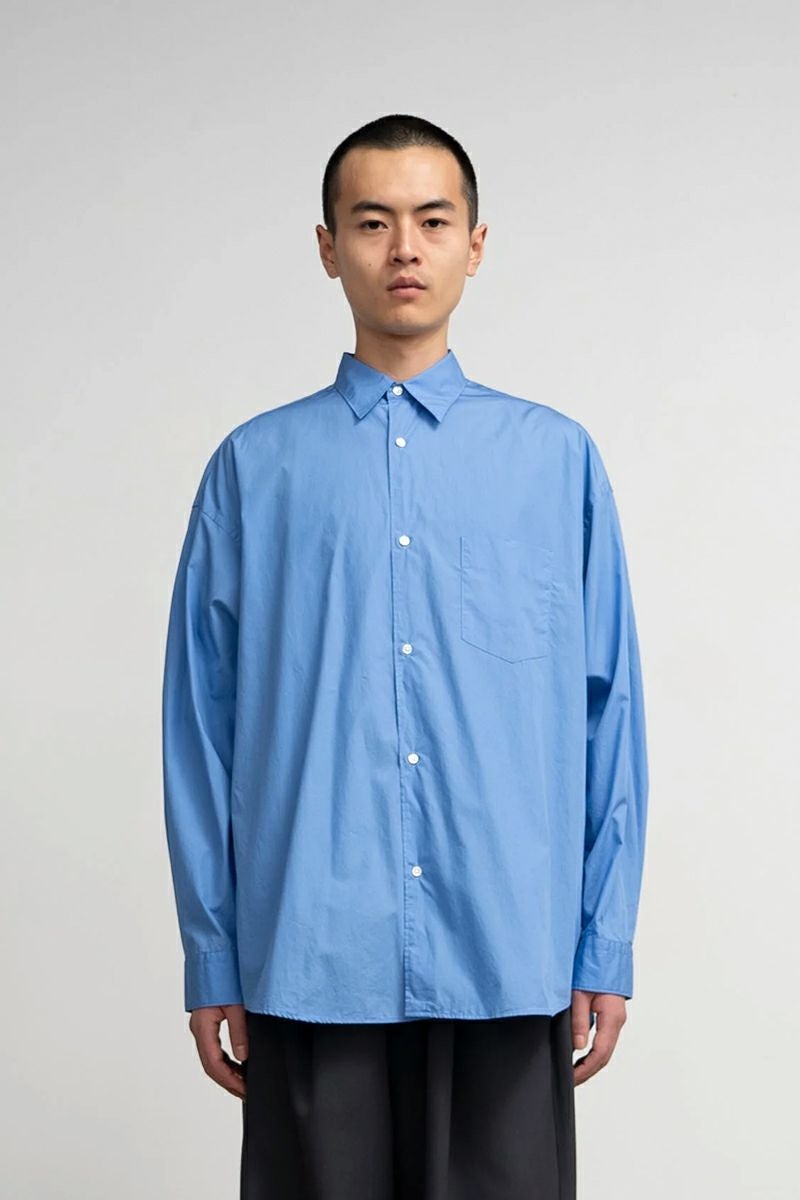 Graphpaper(グラフペーパー) Broad L/S Oversized Regular Collar Shirt ブロード長袖オーバーサイズレギュラーカラーシャツ GM261-50001B