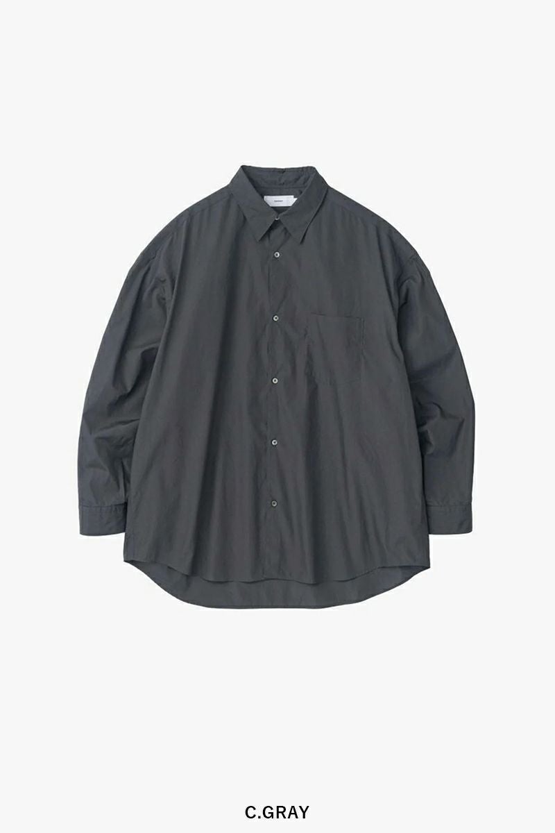 Graphpaper(グラフペーパー) Broad L/S Oversized Regular Collar Shirt ブロード長袖オーバーサイズレギュラーカラーシャツ GM261-50001B
