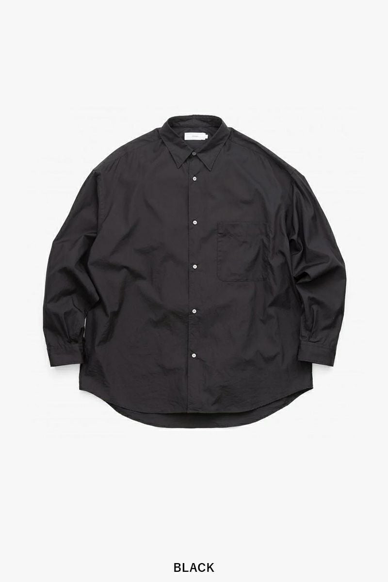 Graphpaper(グラフペーパー) Broad L/S Oversized Regular Collar Shirt ブロード長袖オーバーサイズレギュラーカラーシャツ GM261-50001B