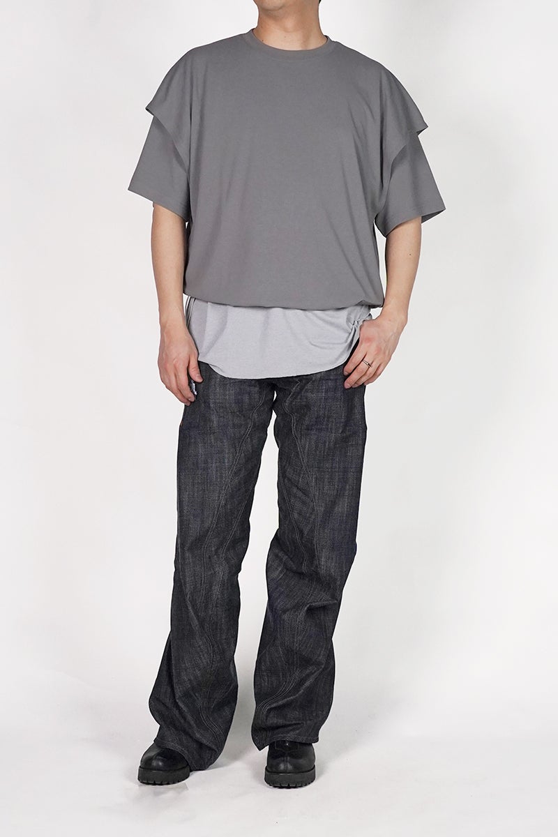 Poliquant(ポリクアント) THE LINKED SS LAYER PULLOVER リンクド半袖レイヤードプルオーバー 2601003