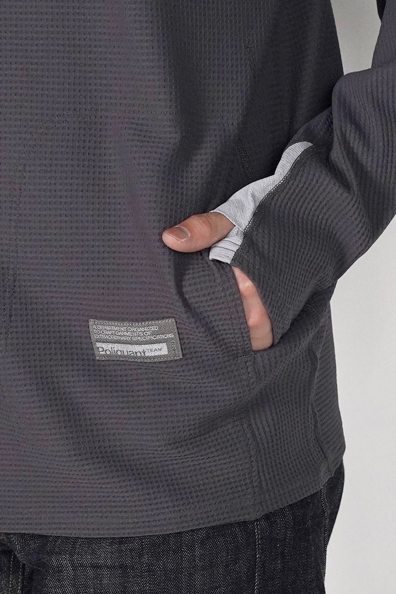 Poliquant(ポリクアント) THE DEFORMED PTRN. LS WAFFLE PULLOVER ディフォーメッドパターン長袖ワッフルプルオーバー 2601006