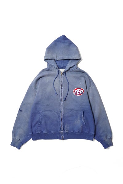 BOWWOW(バウワウ) FER MOTORSPORT ZIP HOODIE AGED モータースポーツジップフーディー エイジド BW261-FMSZH