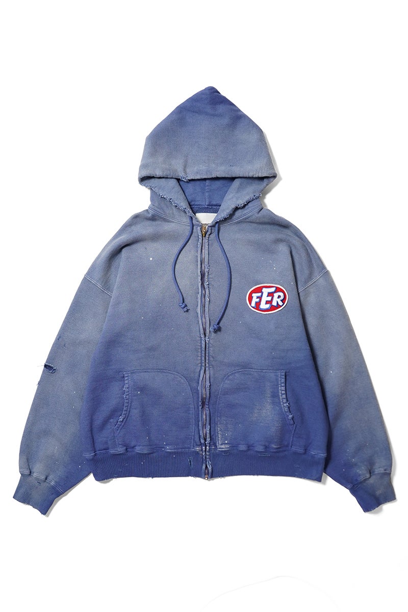BOWWOW(バウワウ) FER MOTORSPORT ZIP HOODIE AGED モータースポーツジップフーディー エイジド BW261-FMSZH