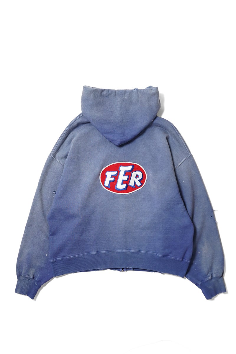 BOWWOW(バウワウ) FER MOTORSPORT ZIP HOODIE AGED モータースポーツジップフーディー エイジド BW261-FMSZH
