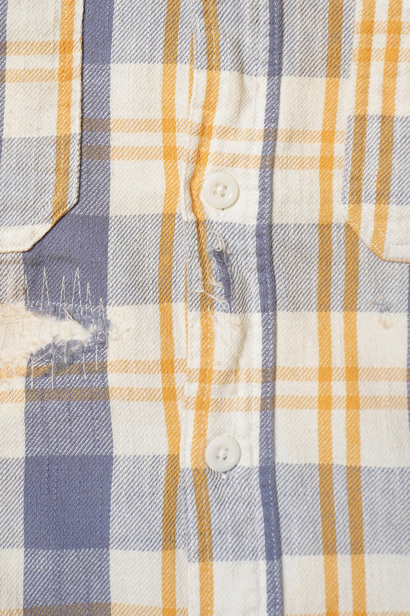 BOWWOW(バウワウ) UNIQUE POCKET CHECKED FLANNEL SHIRT AGED ユニークポケットチェックフランネルシャツ エイジド BW261-UPFSA