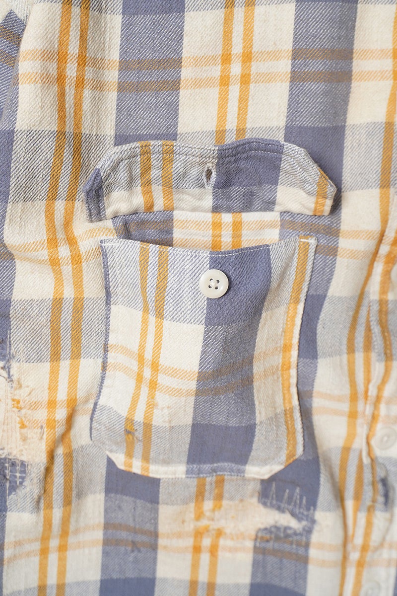BOWWOW(バウワウ) UNIQUE POCKET CHECKED FLANNEL SHIRT AGED ユニークポケットチェックフランネルシャツ エイジド BW261-UPFSA