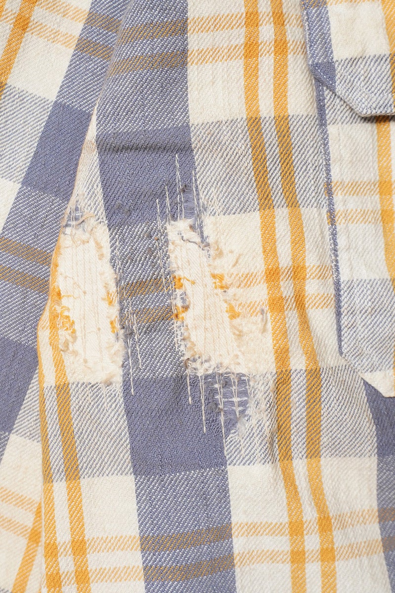 BOWWOW(バウワウ) UNIQUE POCKET CHECKED FLANNEL SHIRT AGED ユニークポケットチェックフランネルシャツ エイジド BW261-UPFSA