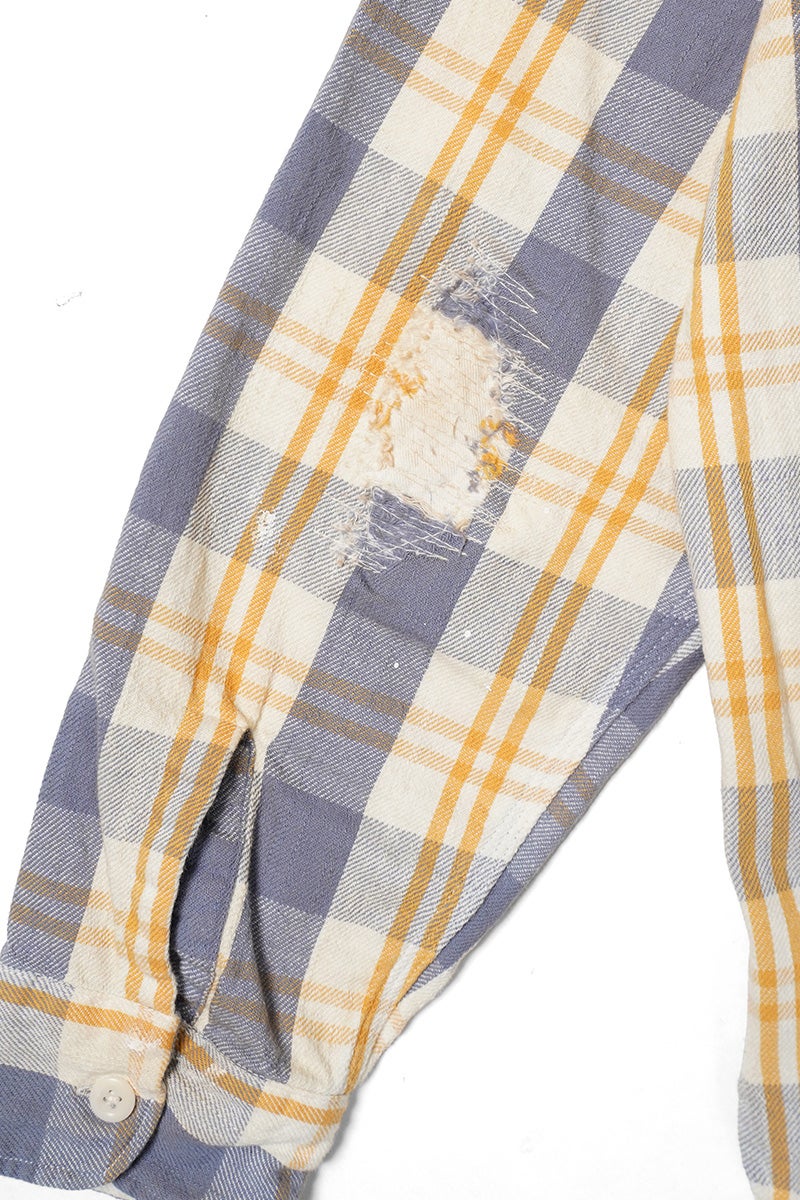 BOWWOW(バウワウ) UNIQUE POCKET CHECKED FLANNEL SHIRT AGED ユニークポケットチェックフランネルシャツ エイジド BW261-UPFSA