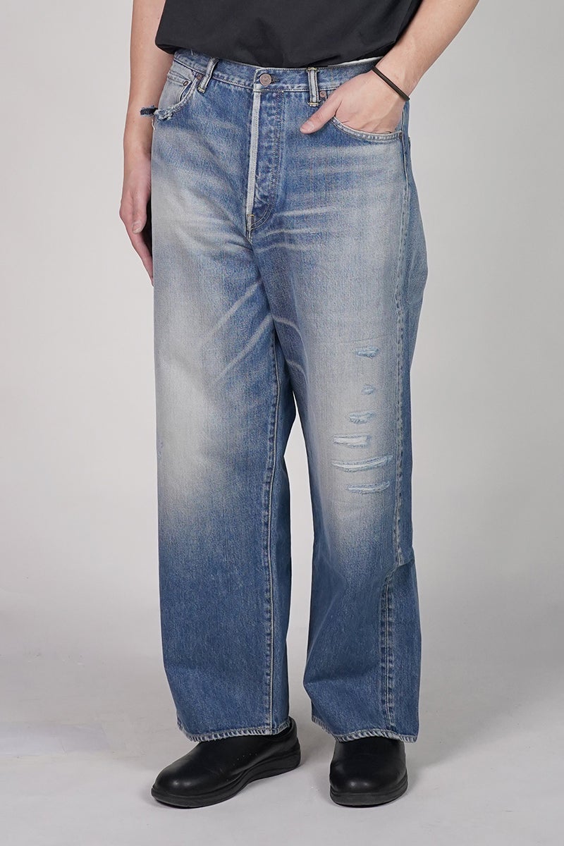 visvim(ビズビム) SOCIAL SCULPTURE 01 EX WIDE DMGD-43 ソーシャルスカルプチャー エクストラワイド 5ポケットデニムパンツ 0126105005007