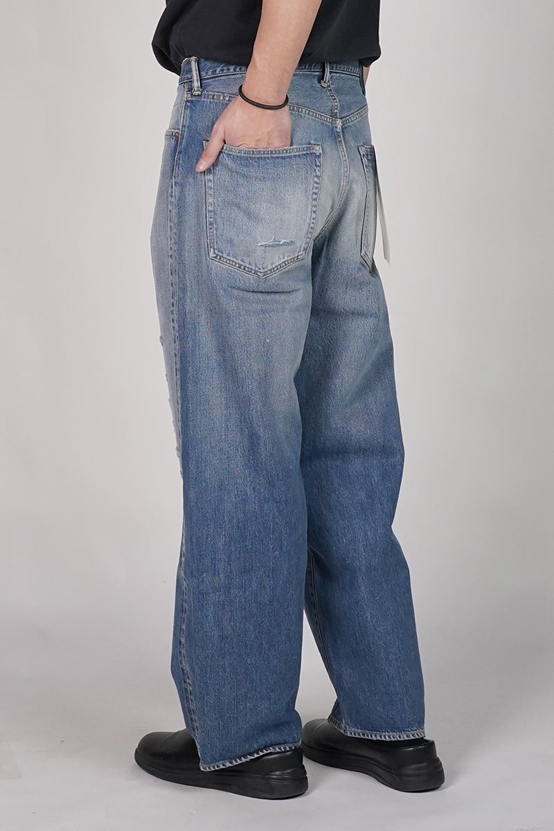 visvim(ビズビム) SOCIAL SCULPTURE 01 EX WIDE DMGD-43 ソーシャルスカルプチャー エクストラワイド 5ポケットデニムパンツ 0126105005007