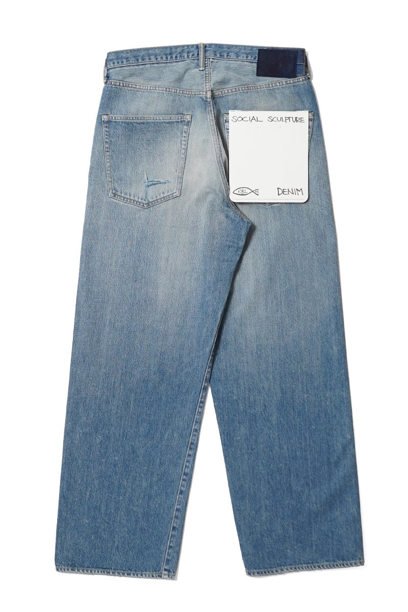 visvim(ビズビム) SOCIAL SCULPTURE 01 EX WIDE DMGD-43 ソーシャルスカルプチャー エクストラワイド 5ポケットデニムパンツ 0126105005007