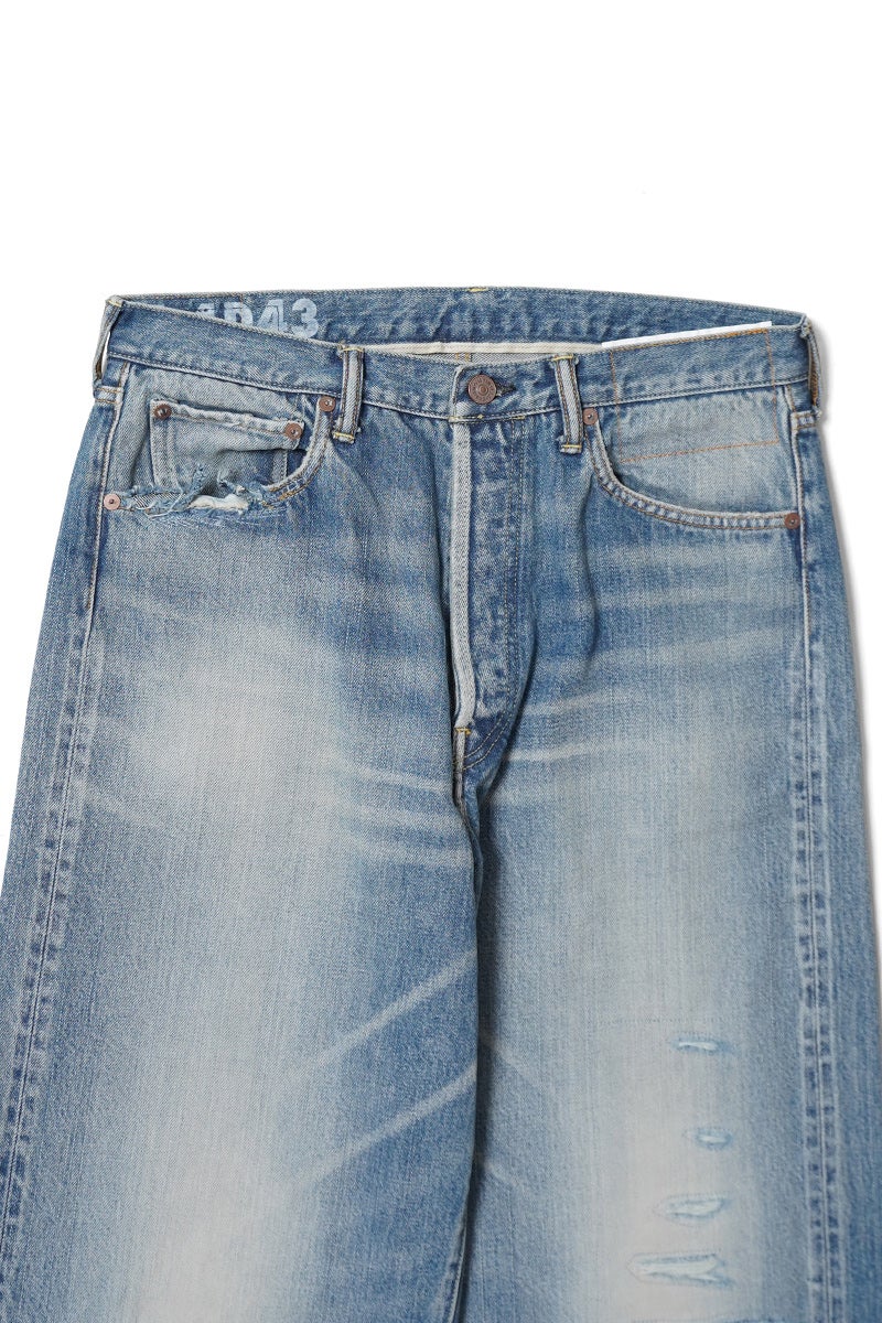 visvim(ビズビム) SOCIAL SCULPTURE 01 EX WIDE DMGD-43 ソーシャルスカルプチャー エクストラワイド 5ポケットデニムパンツ 0126105005007