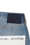 visvim(ビズビム) SOCIAL SCULPTURE 01 EX WIDE DMGD-43 ソーシャルスカルプチャー エクストラワイド 5ポケットデニムパンツ 0126105005007