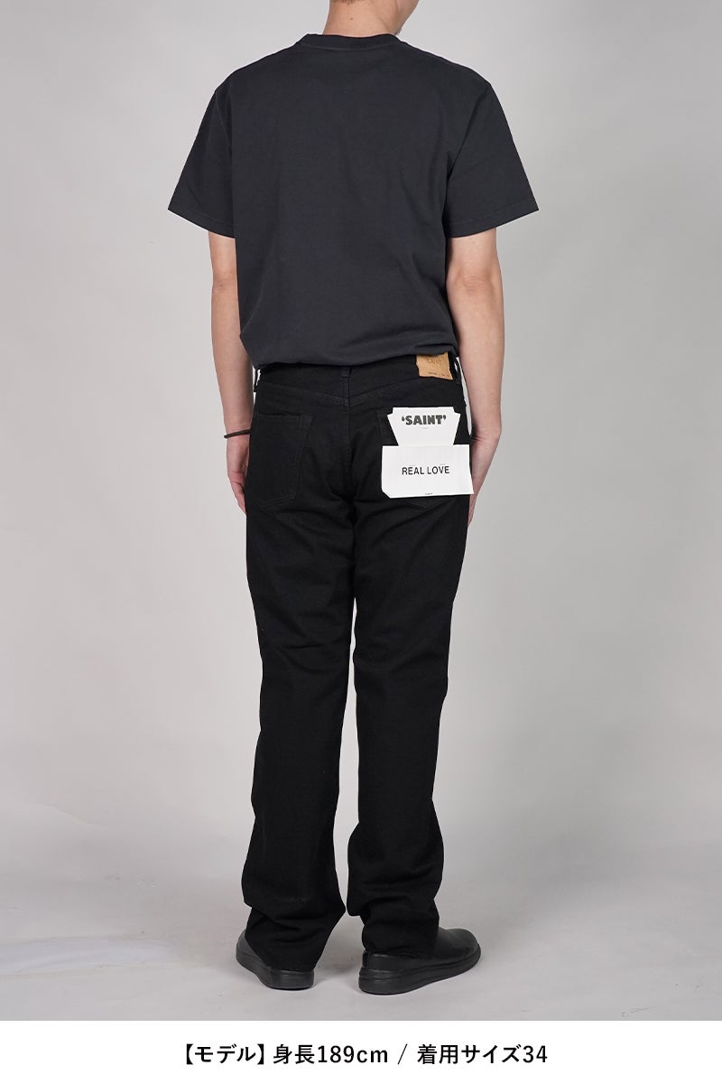 SAINT Mxxxxxx(セントマイケル) SM-MK8-0000-077 / BLACK DENIM PANTS STRAIGHT / BLACK ブラックデニムストレートパンツ